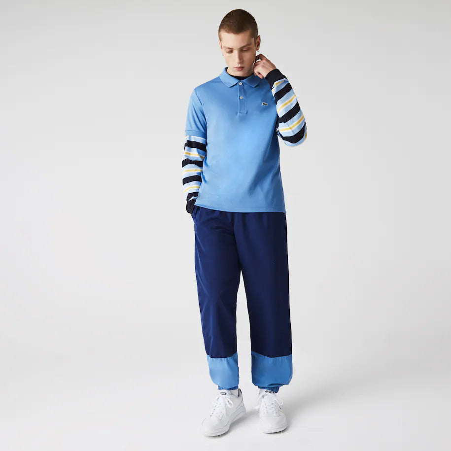 Polo da uomo in morbido cotone dalla vestibilità regolare / Blu - Ideal Moda
