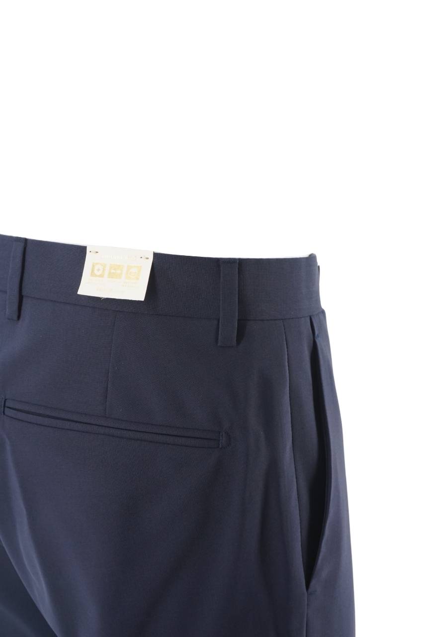 Pantalone Briglia in Fresco Lana / Blu - Ideal Moda