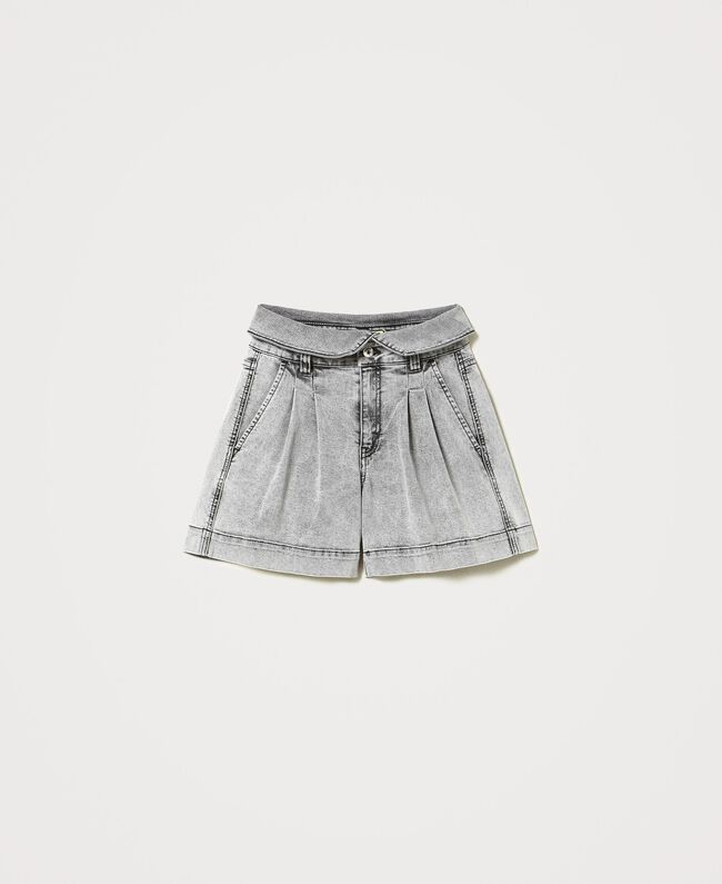 Shorts a vita alta in jeans / Jeans - Ideal Moda