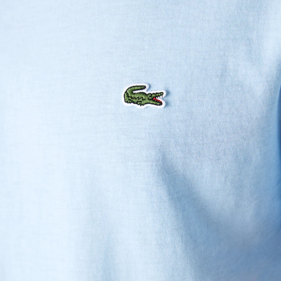 T-Shirt Lacoste in Pima Cotton / Azzurro - Ideal Moda