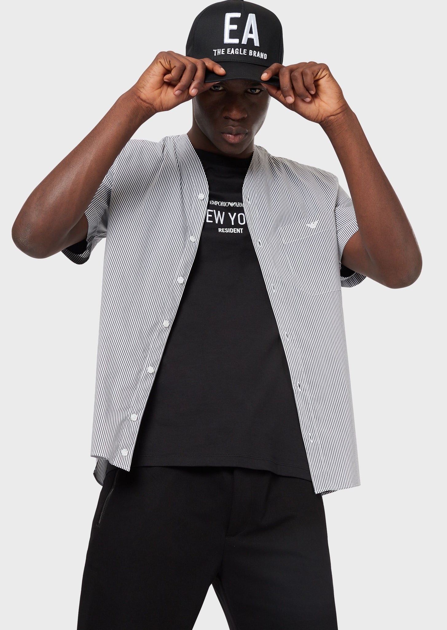 T-Shirt in jersey fashion city resident / Nero - Ideal Moda