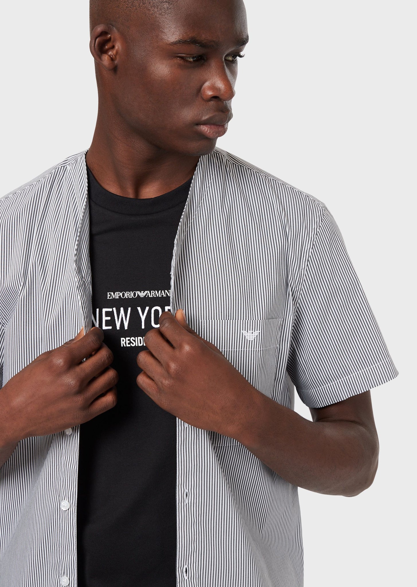 T-Shirt in jersey fashion city resident / Nero - Ideal Moda
