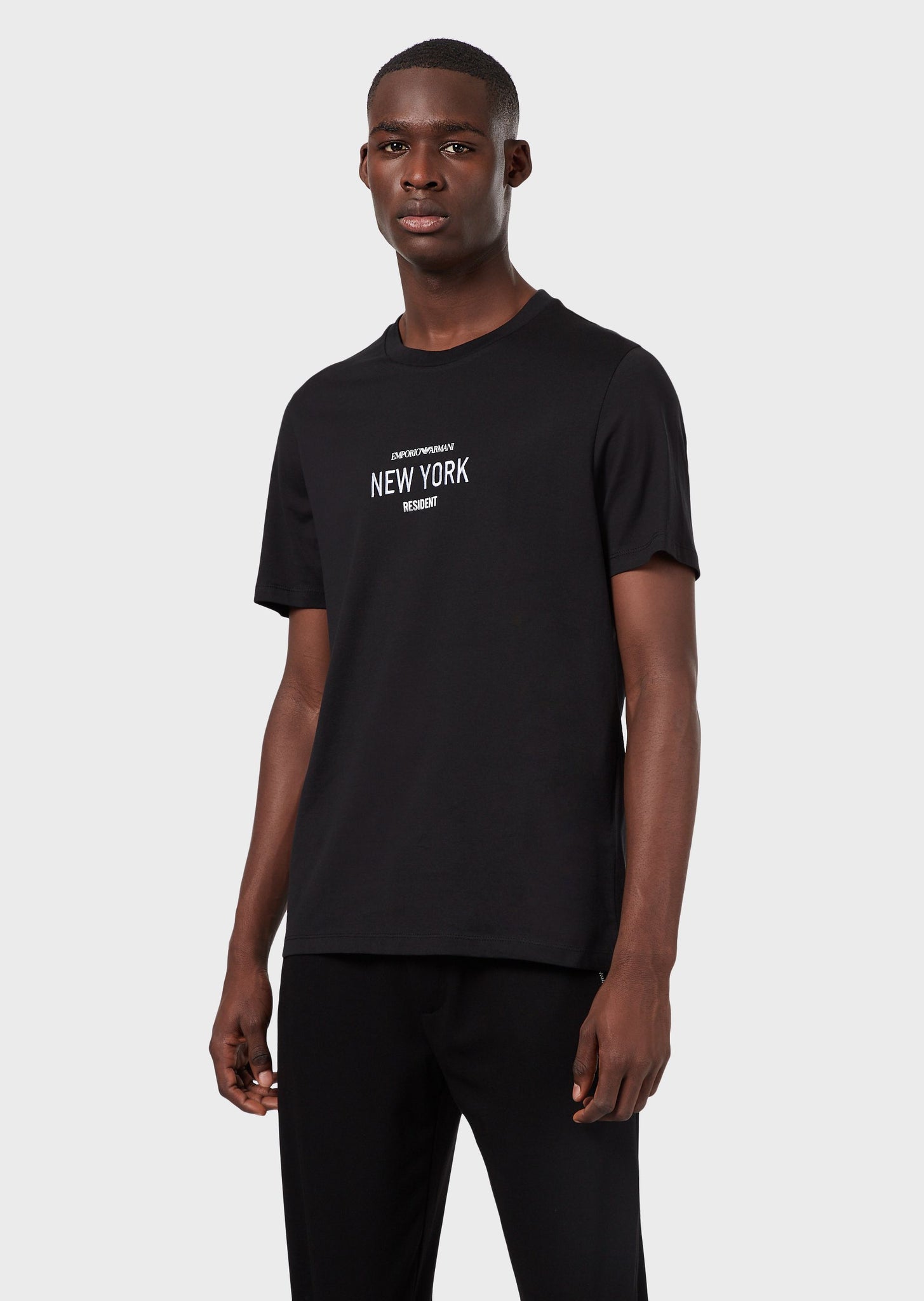 T-Shirt in jersey fashion city resident / Nero - Ideal Moda