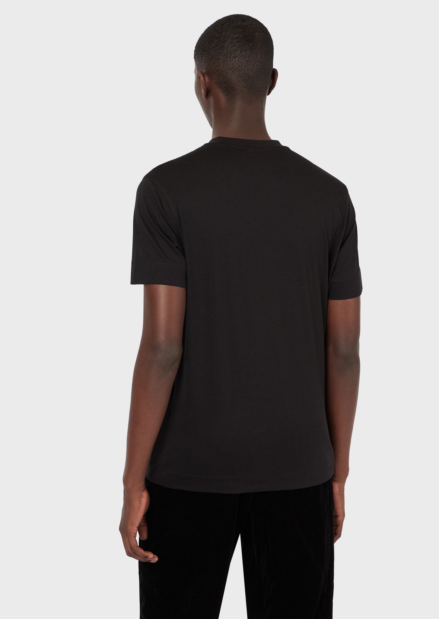 T-Shirt in jersey con stampa logo / Nero - Ideal Moda