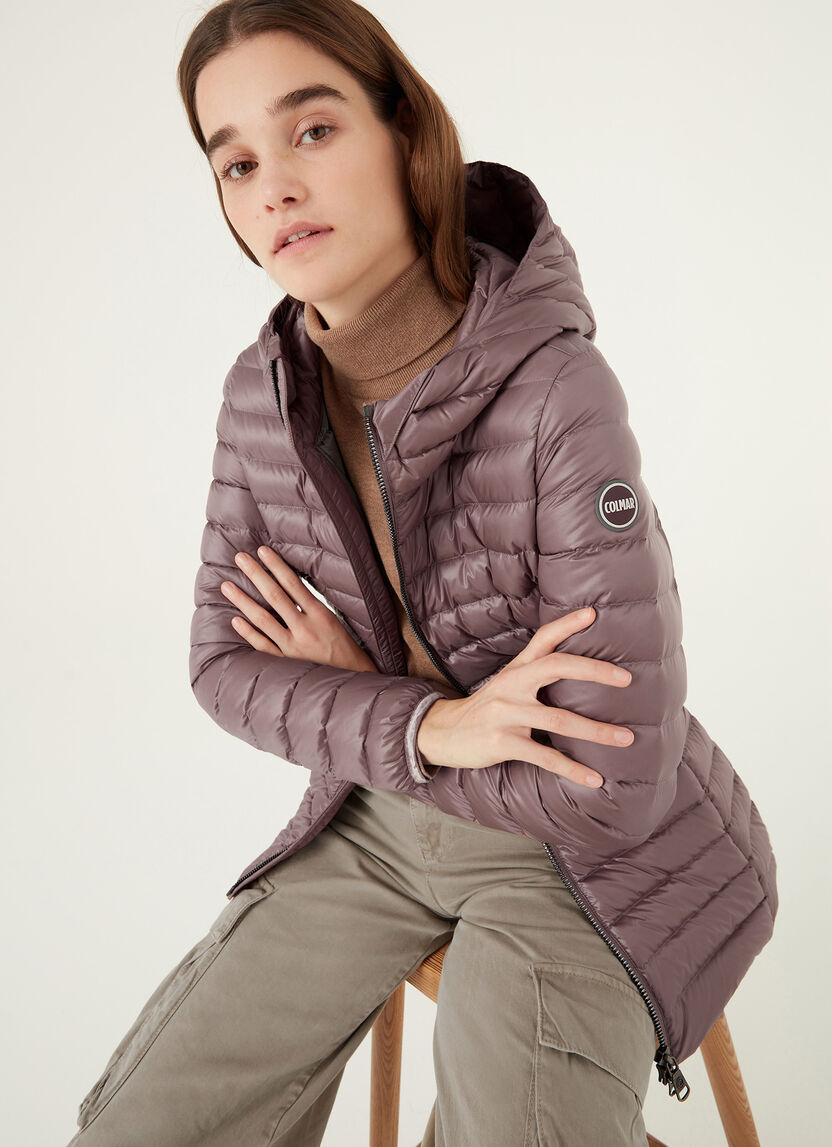 Piumino Lungo con Cappuccio Colmar / Rosa - Ideal Moda
