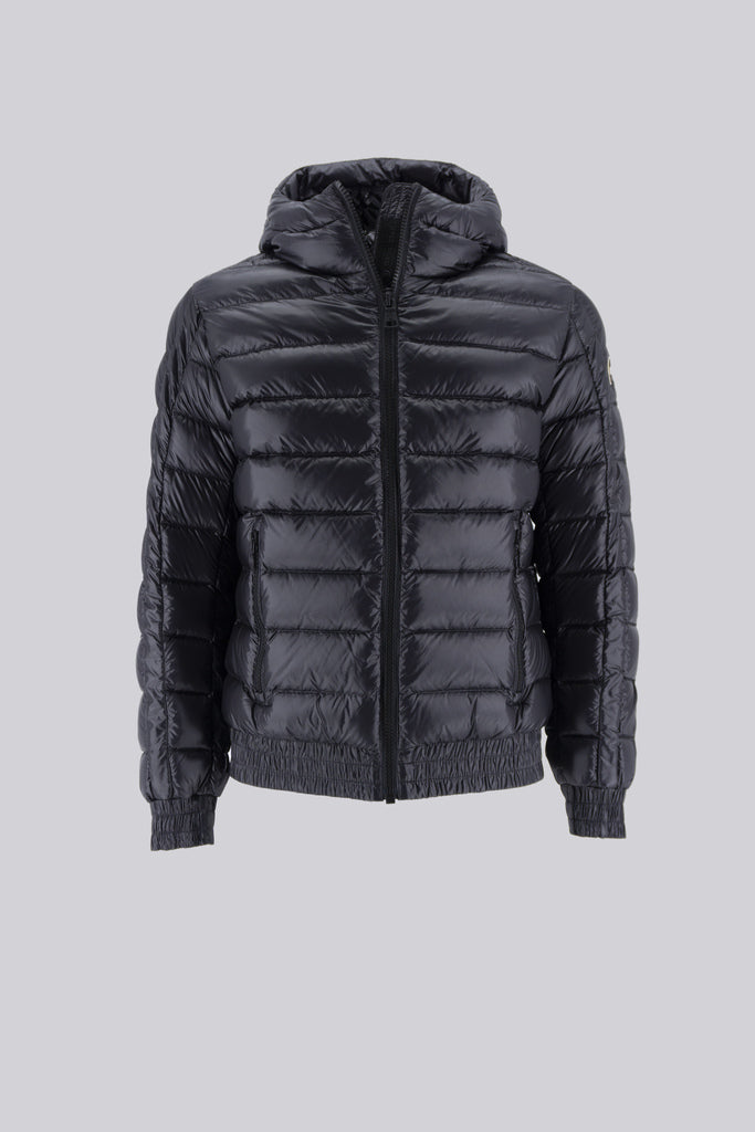 Piumino Lucido con Elastico / Nero - Ideal Moda