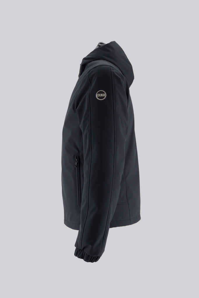 Piumino Opaco Con Cappuccio / Nero - Ideal Moda