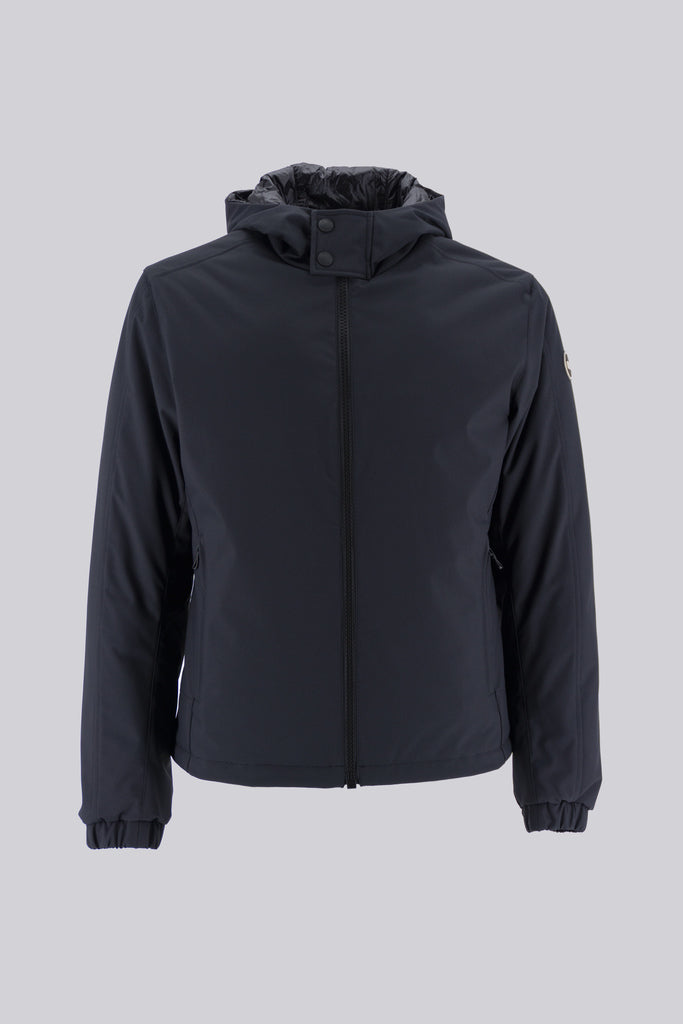 Piumino Opaco Con Cappuccio / Nero - Ideal Moda