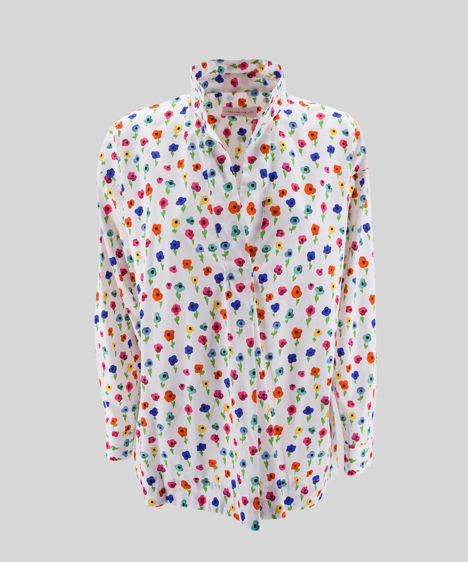 Camicia Collo in Piedi / Bianco - Ideal Moda