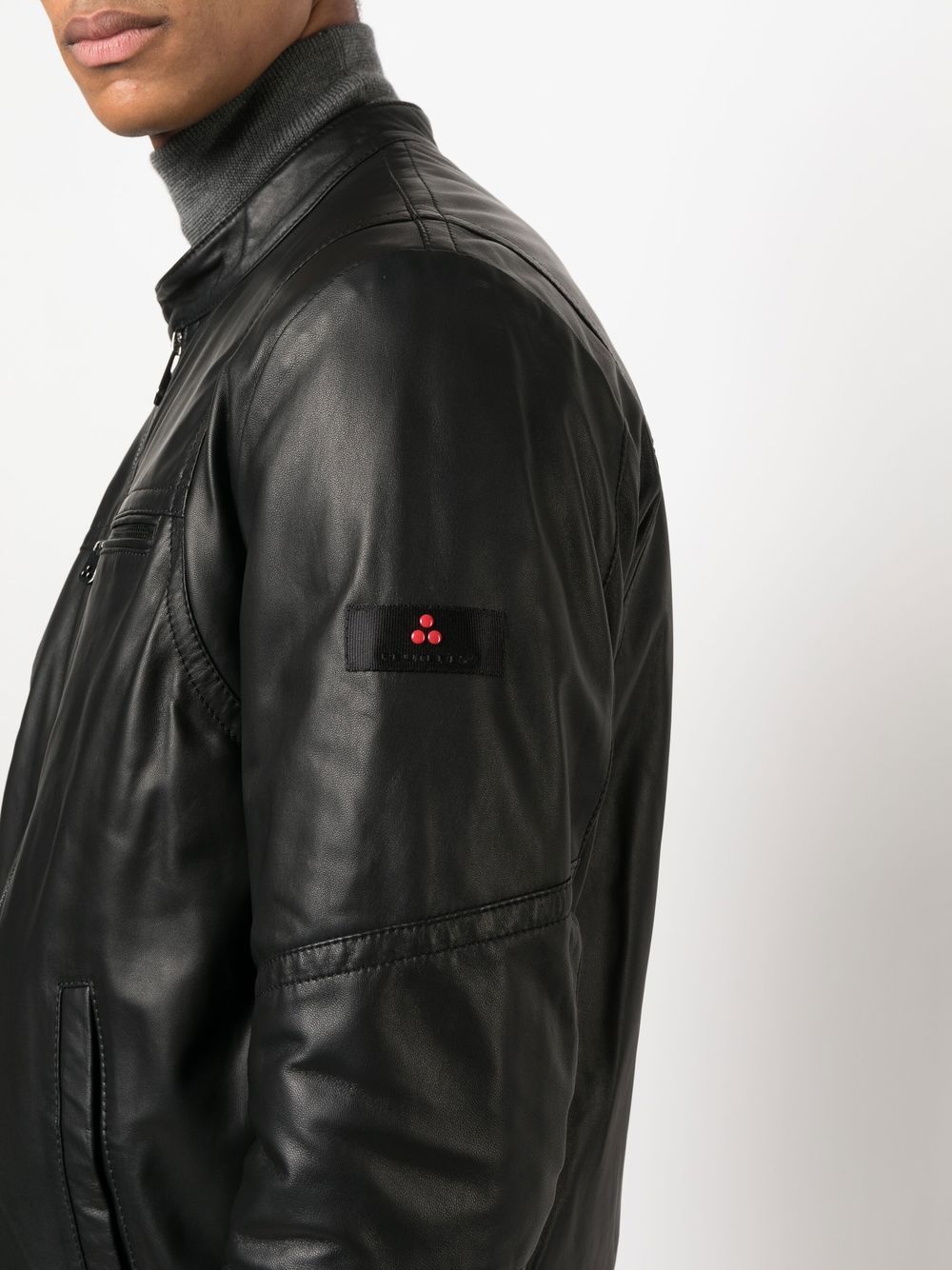 Giubbino Biker con Logo Peuterey / Nero - Ideal Moda