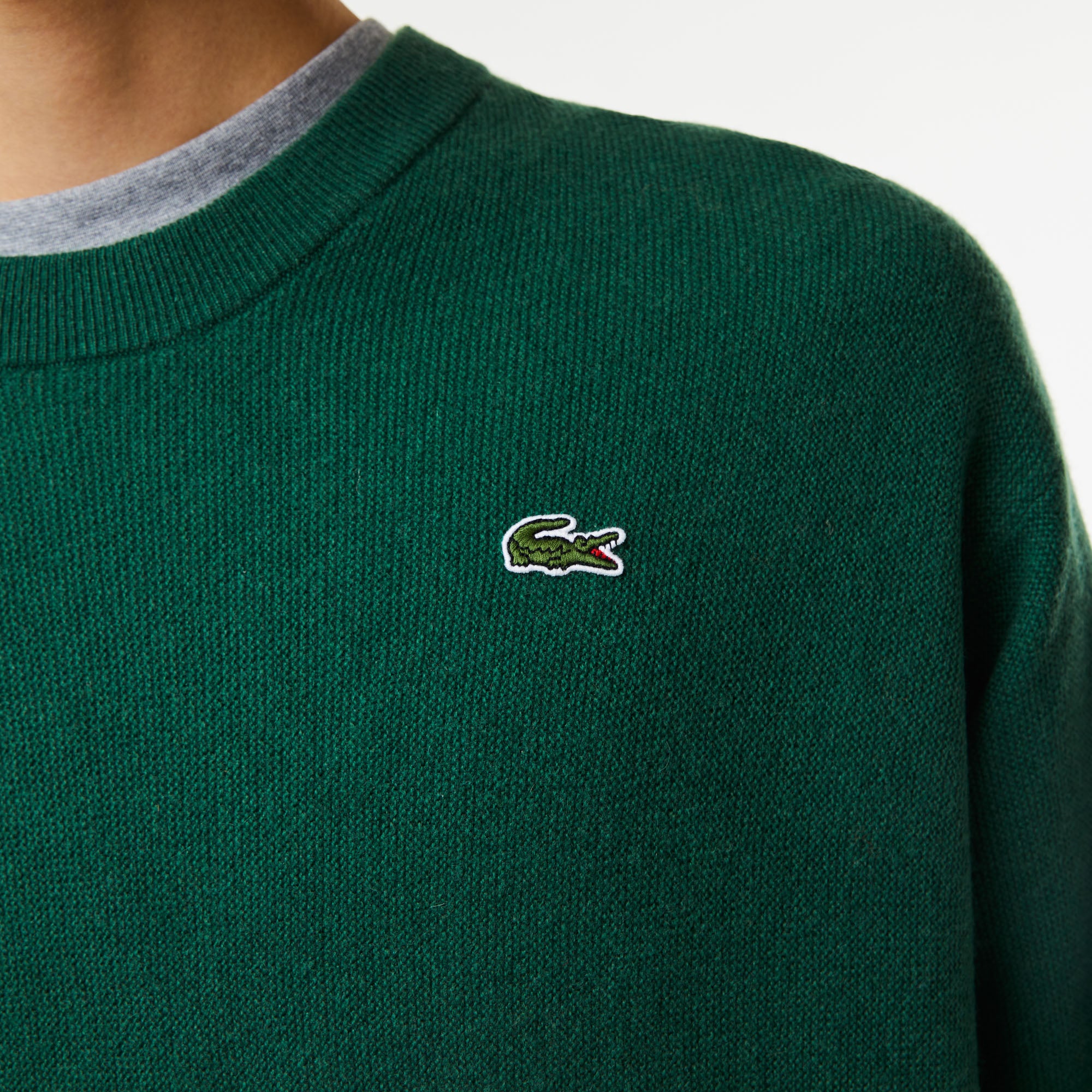 Maglia Girocollo con Logo Lacoste / Verde - Ideal Moda