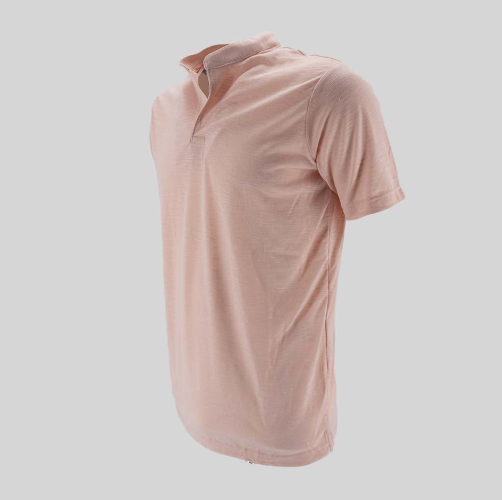 Polo Collo Coreano / Rosa - Ideal Moda