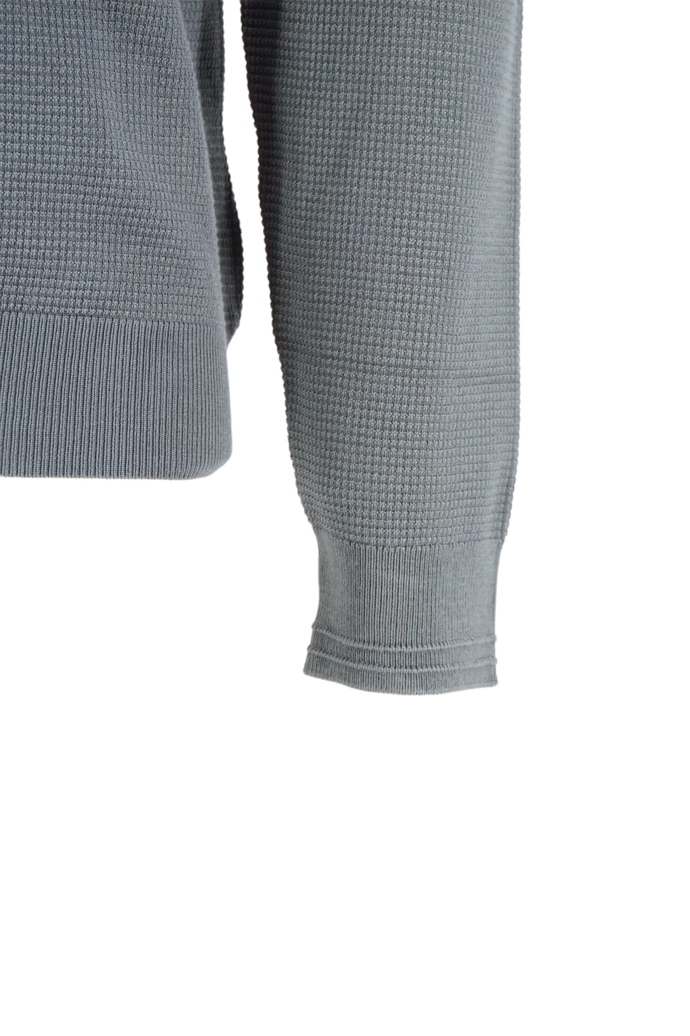Maglia Girocollo con Tessuto Tramato Refrigue / Grigio - Ideal Moda