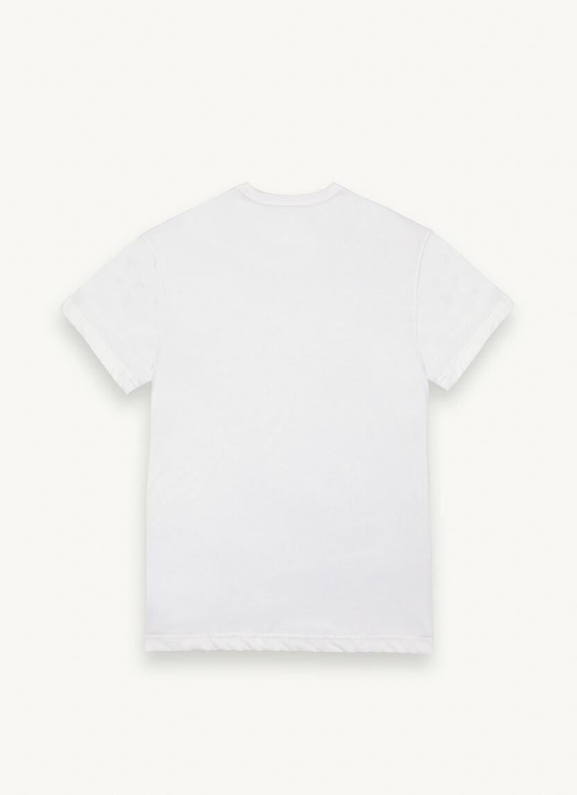 T-Shirt in Cotone con Stampa / Bianco - Ideal Moda