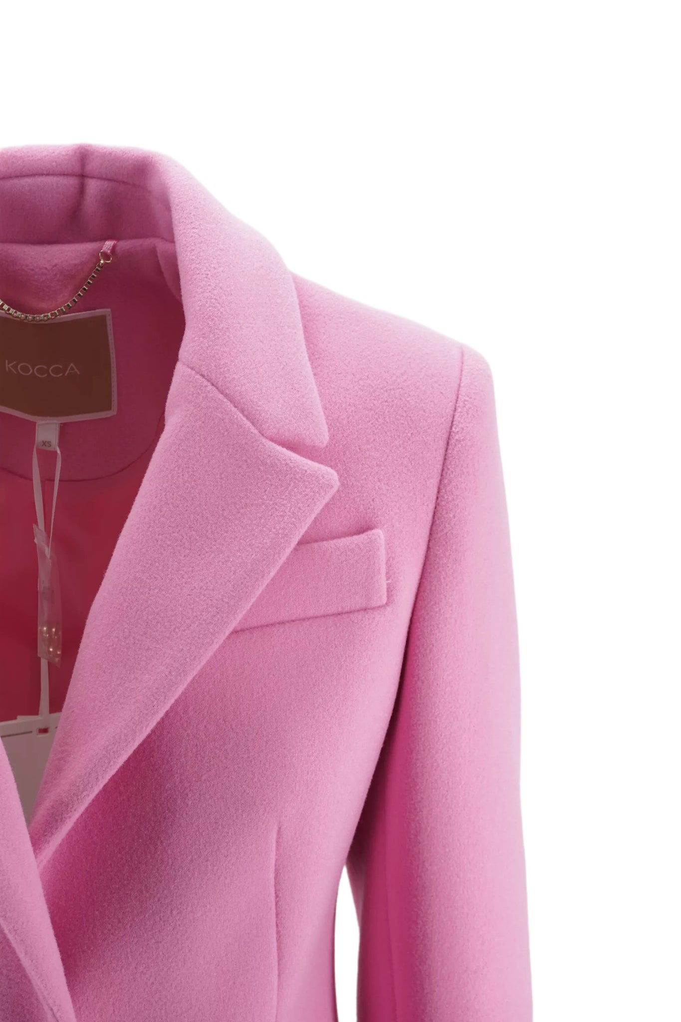 Cappotto con Tasche a Patta Kocca / Rosa - Ideal Moda