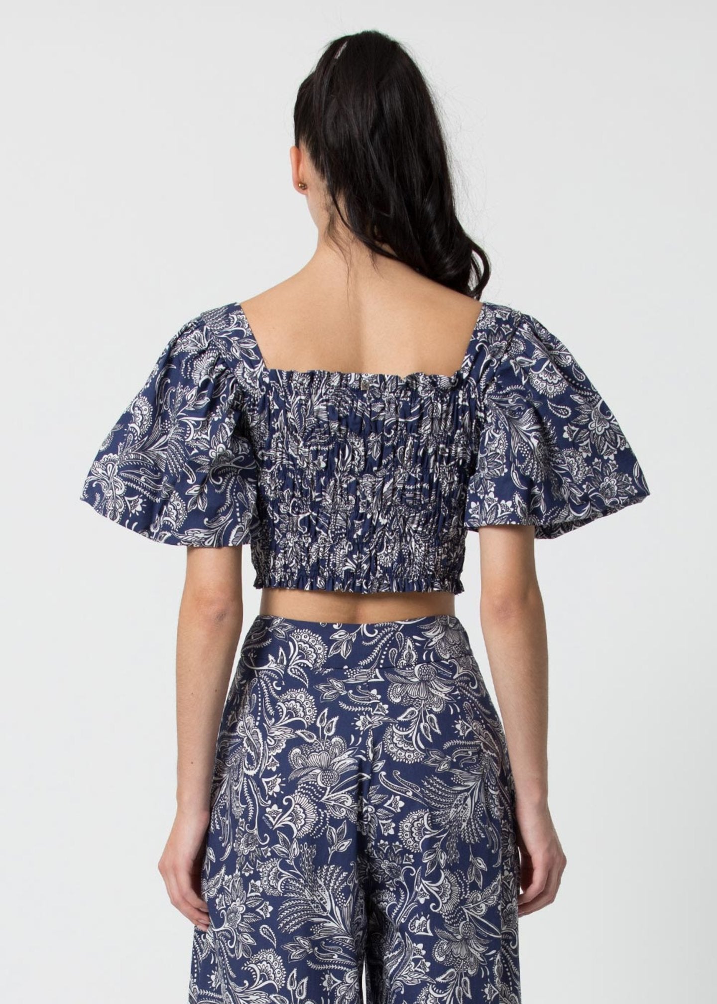 Top Kocca con Stampa / Blu - Ideal Moda