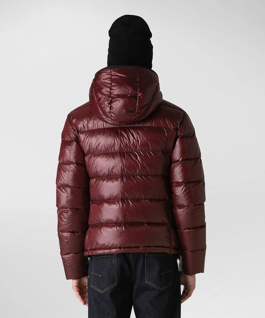 Piumino in Nylon con Cappuccio Peuterey / Bordeaux - Ideal Moda