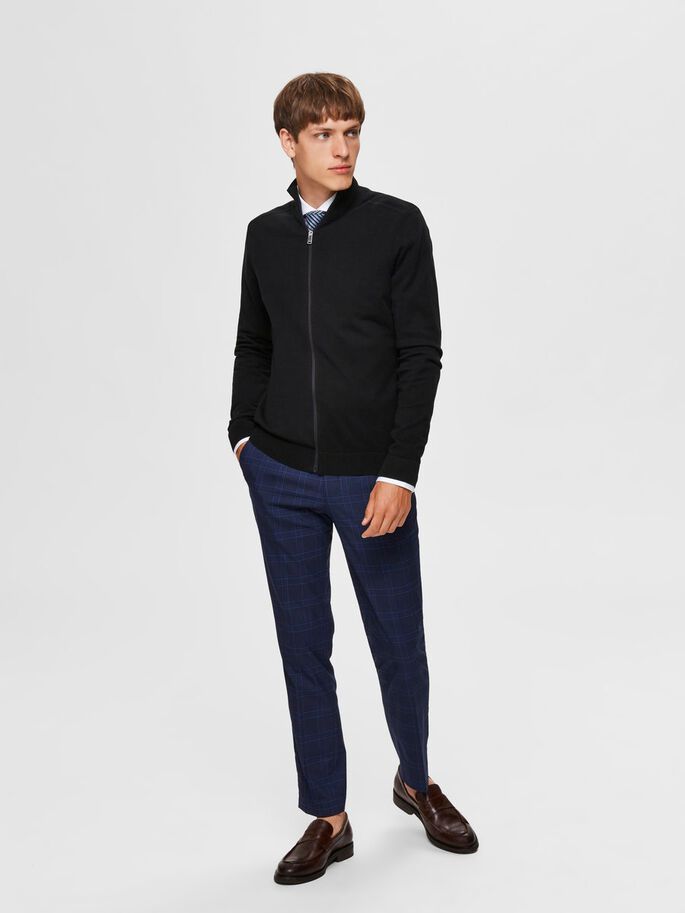 Cardigan Selected con Zip / Nero - Ideal Moda