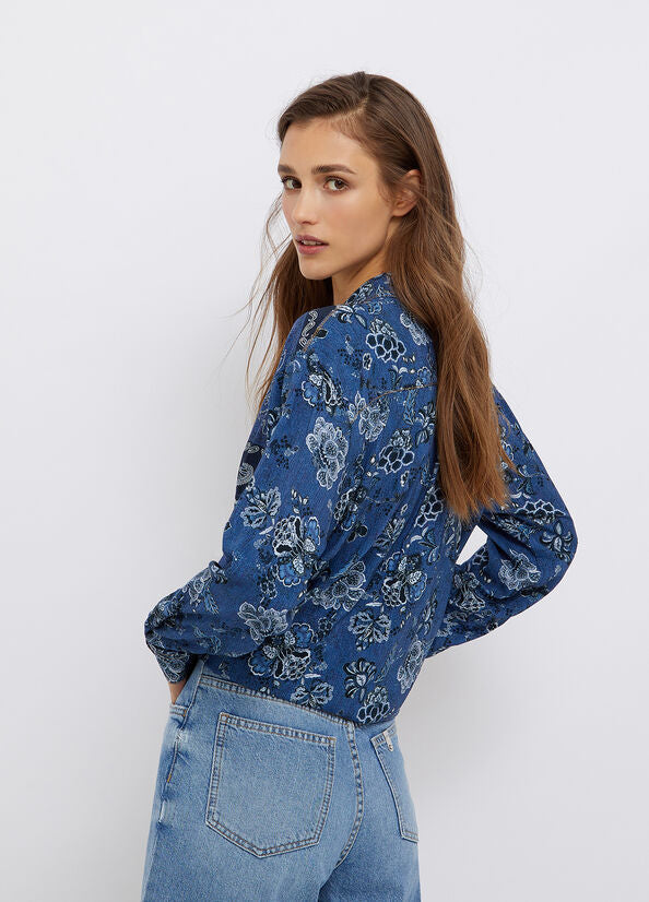 Camicia Liu Jo con Stampa / Blu - Ideal Moda