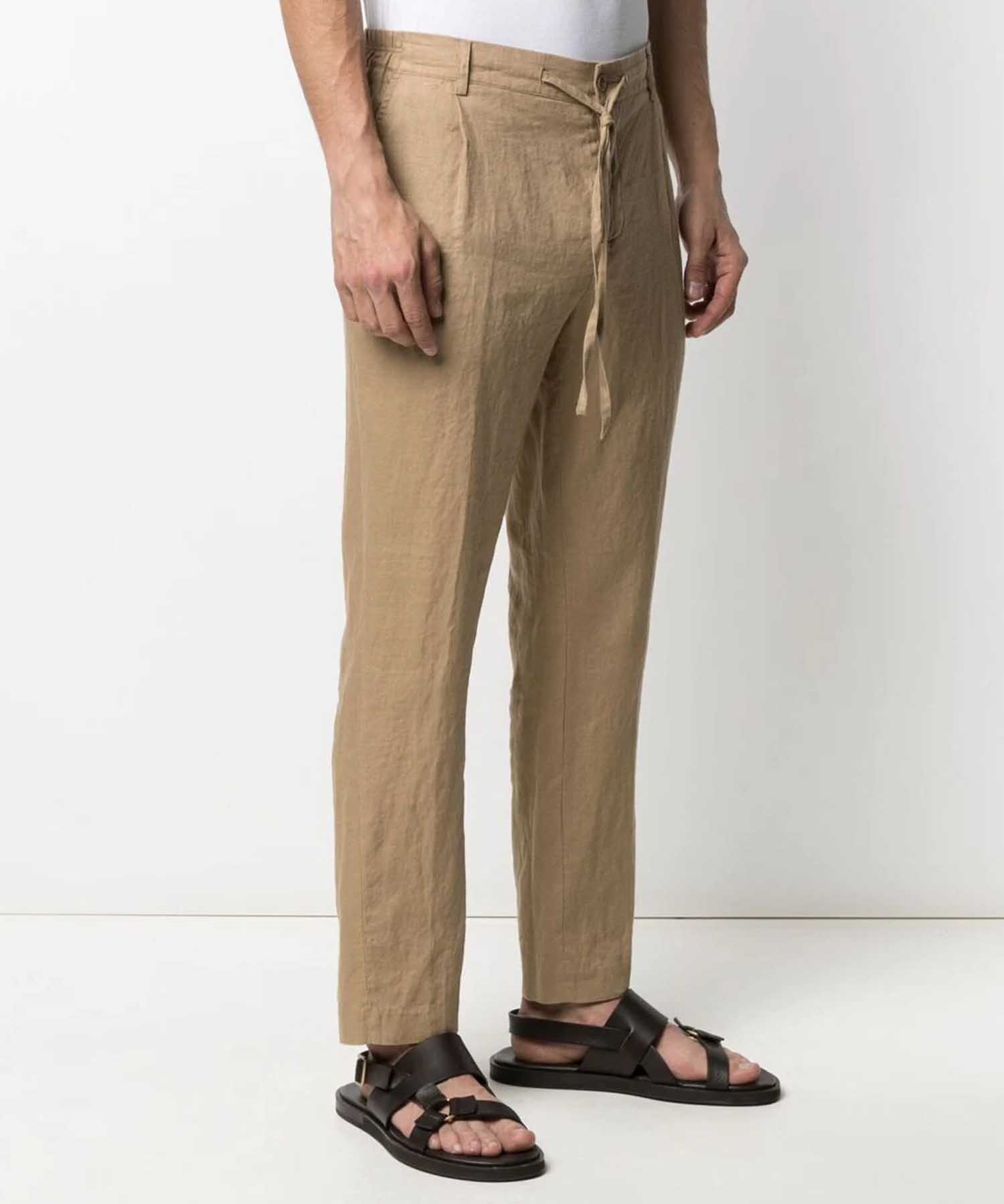 Pantalone skinny con coulisse / Nero - Ideal Moda