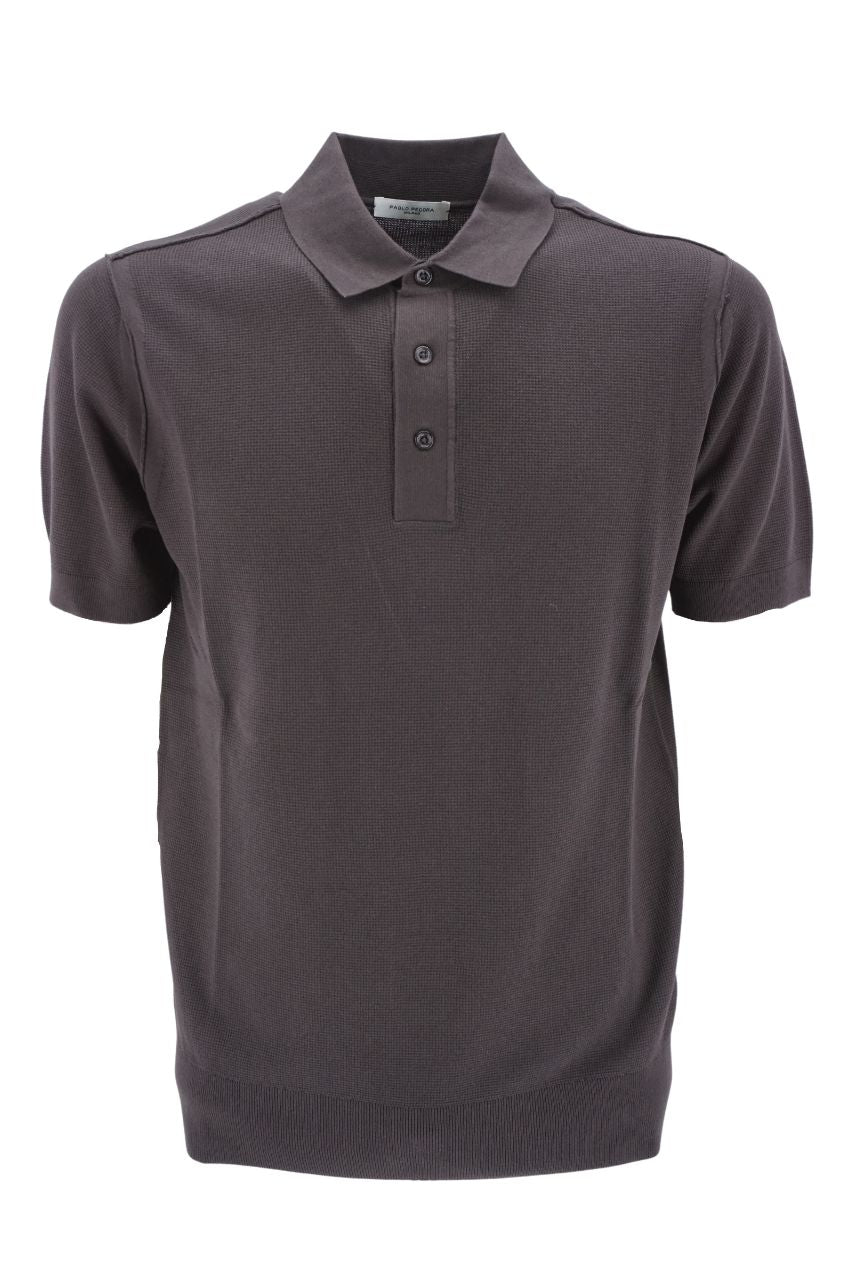 Polo Paolo Pecora con Tramatura / Marrone - Ideal Moda