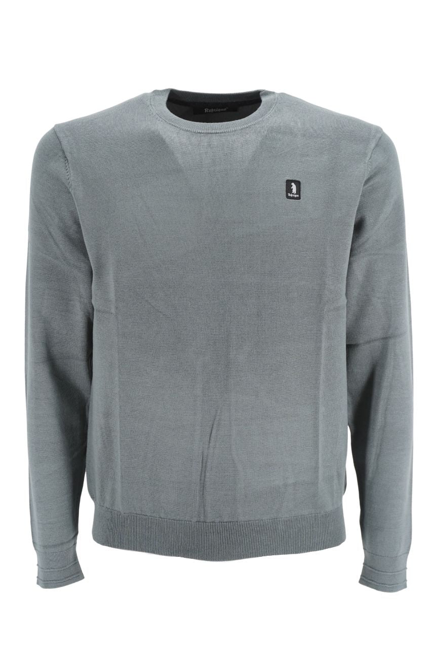 Maglia Girocollo con Logo Refrigue / Grigio - Ideal Moda