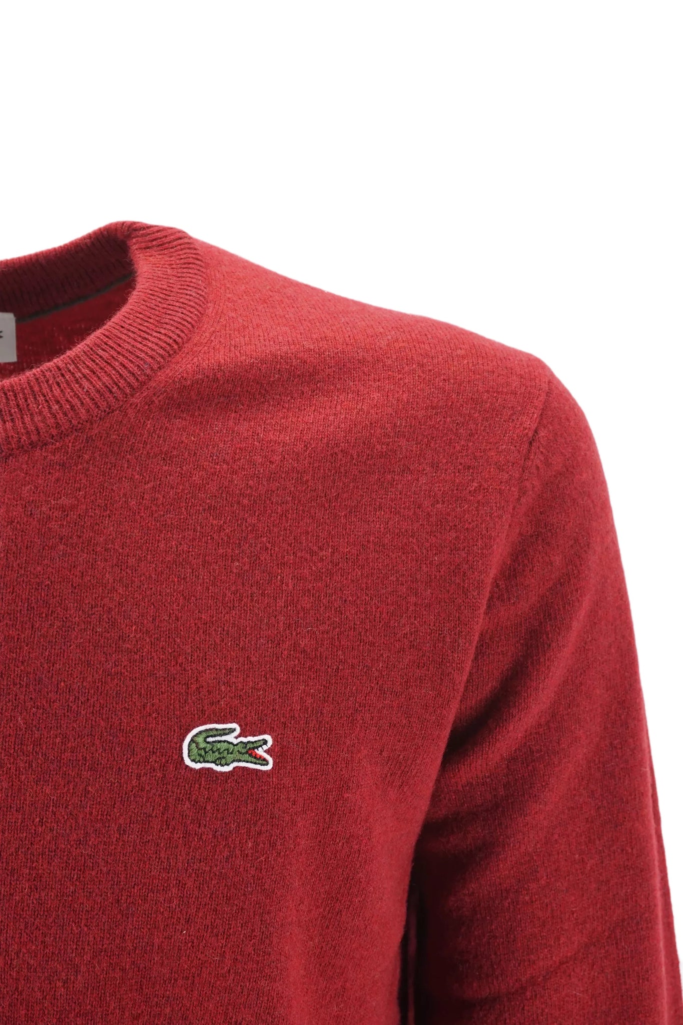 Maglia Girocollo con Logo Lacoste / Bordeaux - Ideal Moda