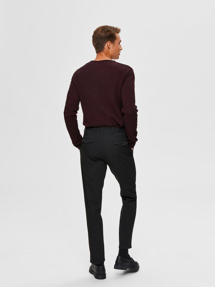 Girocollo Tramato in Cotone / Bordeaux - Ideal Moda