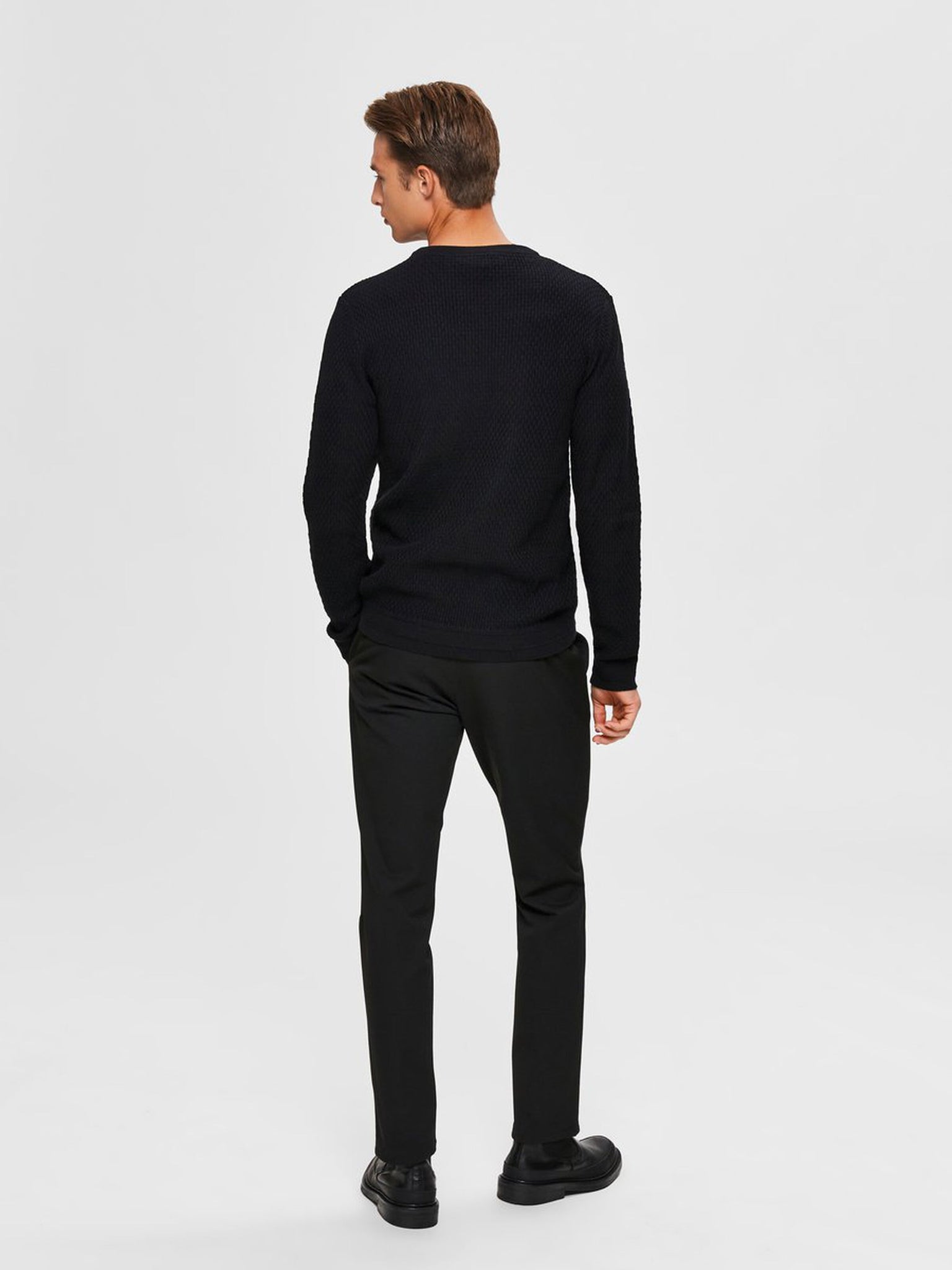 Pullover in cotone bio / Nero - Ideal Moda