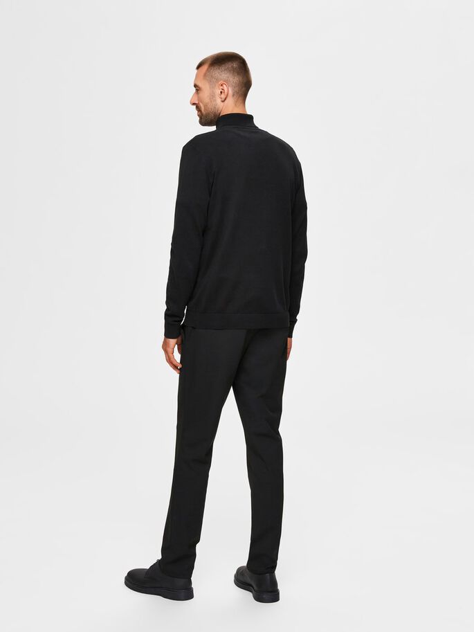Collo Alto in Cotone / Nero - Ideal Moda