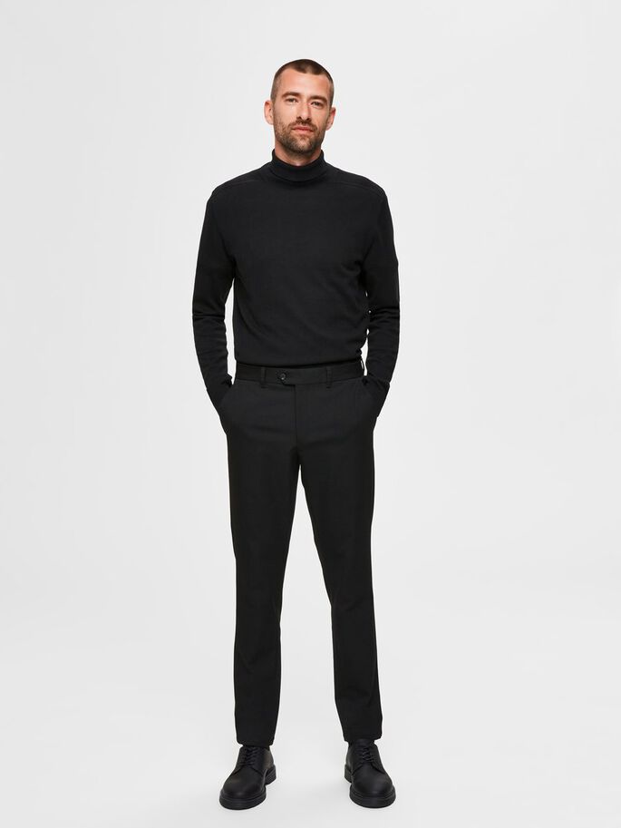 Collo Alto in Cotone / Nero - Ideal Moda