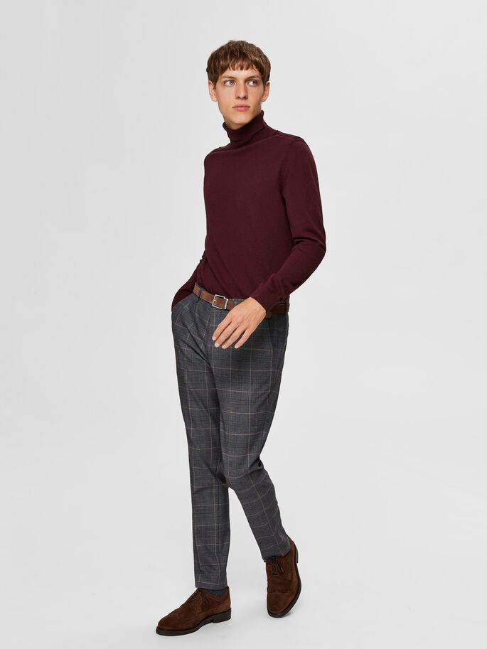 Collo Alto in Cotone / Bordeaux - Ideal Moda