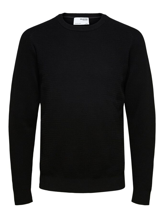 Maglia con Tramatura / Nero - Ideal Moda