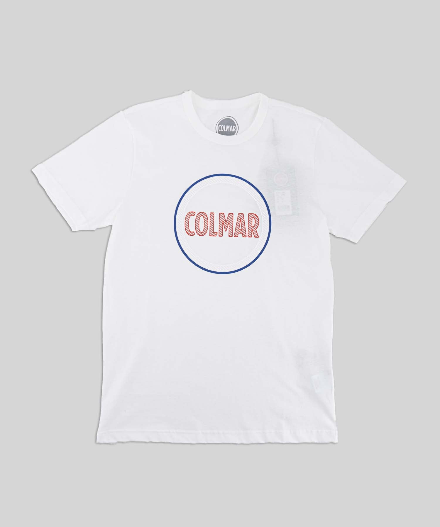 T-Shirt Girocollo con Stampa / Bianco - Ideal Moda