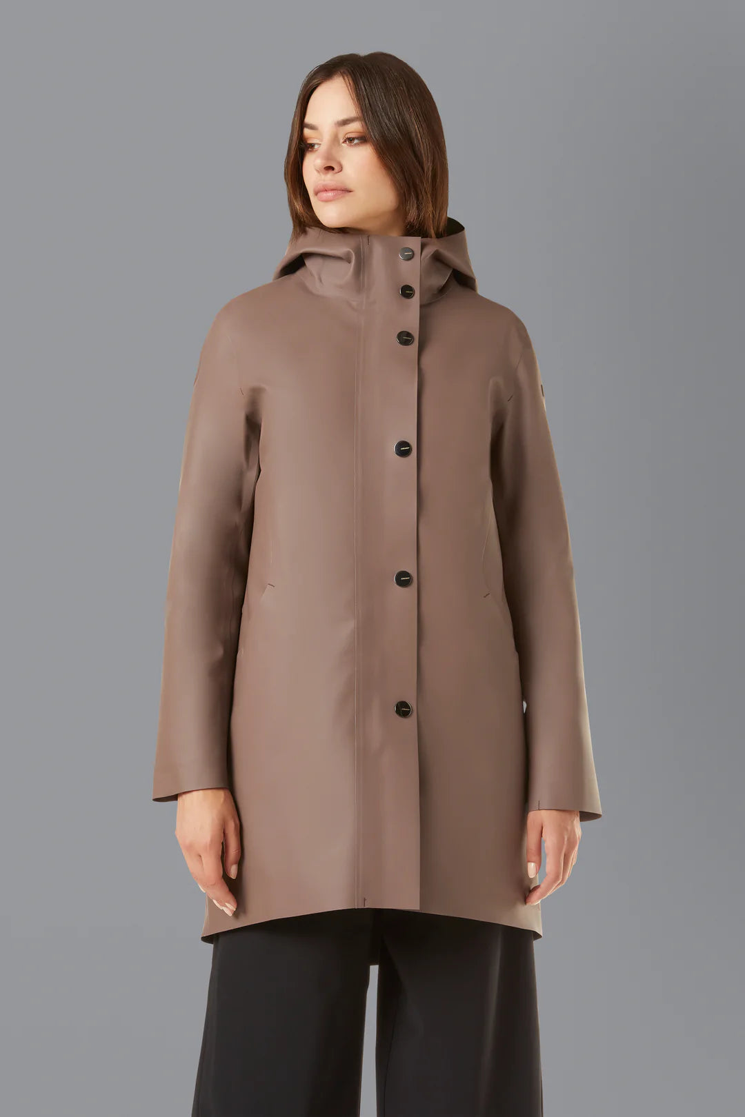 Giubbino in Tessuto Gommato RRD / Beige - Ideal Moda