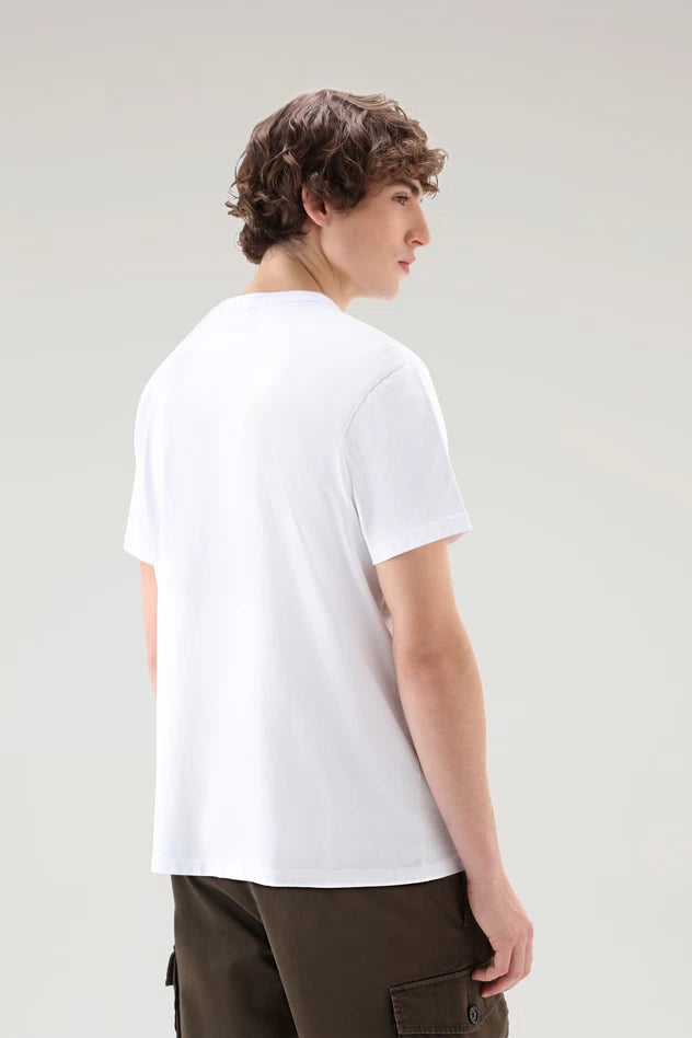 T-Shirt con Stampa Woolrich / Bianco - Ideal Moda