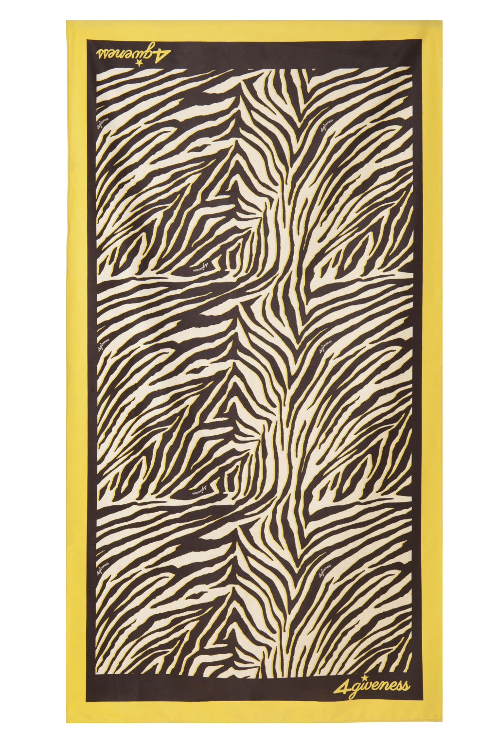 Telo Mare Microfibra Luxury Zebra / Giallo - Ideal Moda
