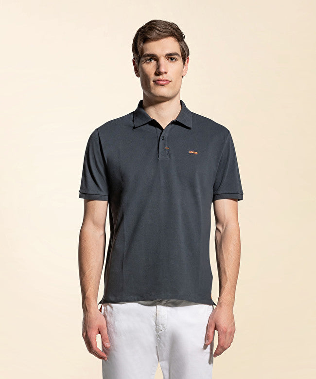Piquet polo shirt / Blu - Ideal Moda