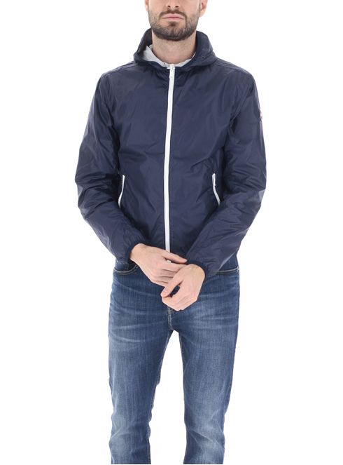 Giacca reversibile con cappuccio / Blu - Ideal Moda