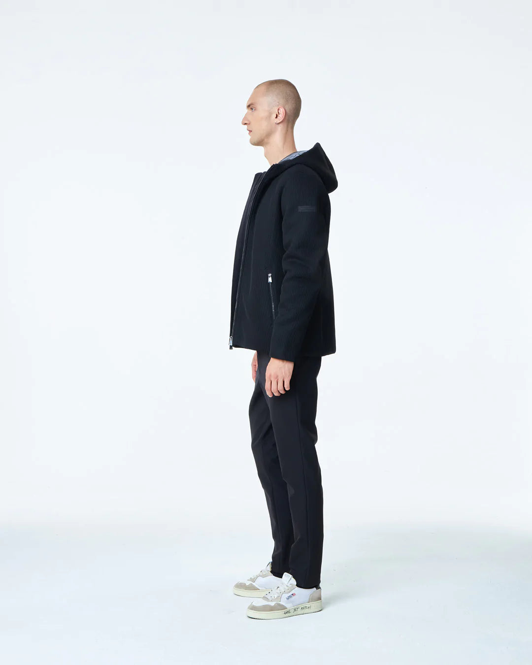 Giubbino Corto in Tricotech / Nero - Ideal Moda