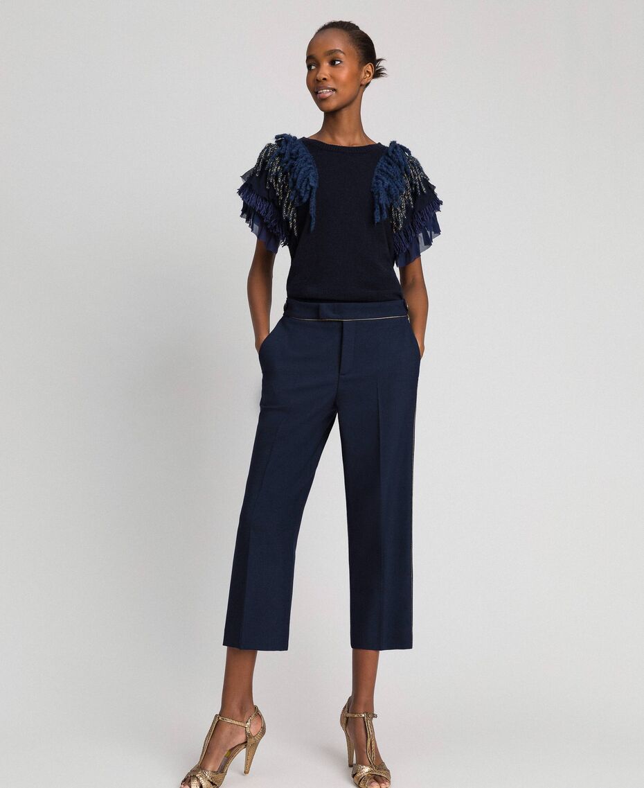 TT2458-PANTALONE / Blu - Ideal Moda