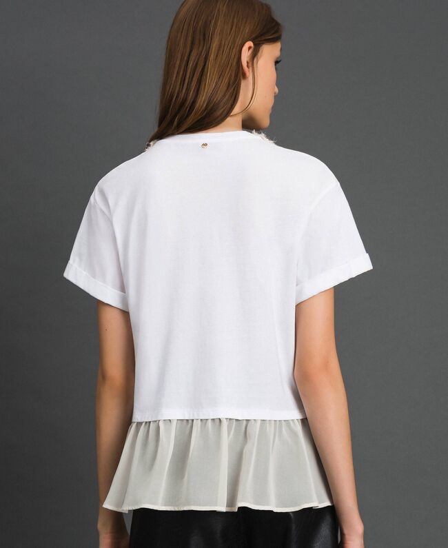 TT2562-T-SHIRT / Bianco - Ideal Moda