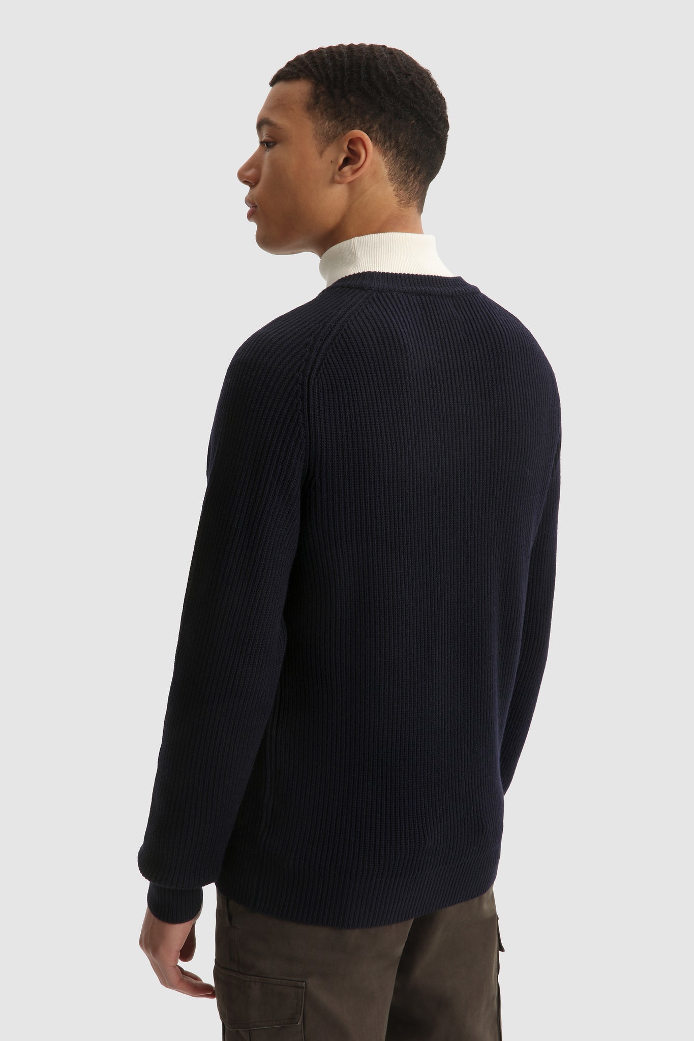 Maglione Woolrich a coste / Blu - Ideal Moda