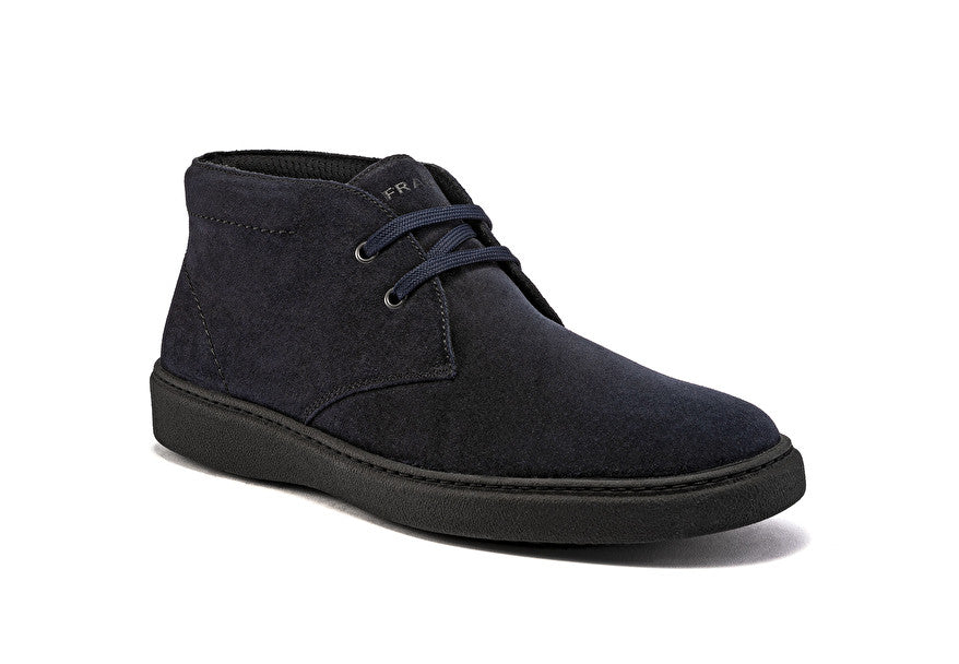 Polacchino casual in pelle scamosciata / Blu - Ideal Moda