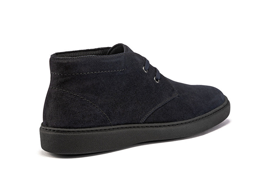 Polacchino casual in pelle scamosciata / Blu - Ideal Moda