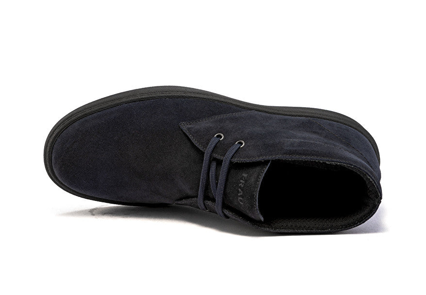 Polacchino casual in pelle scamosciata / Blu - Ideal Moda