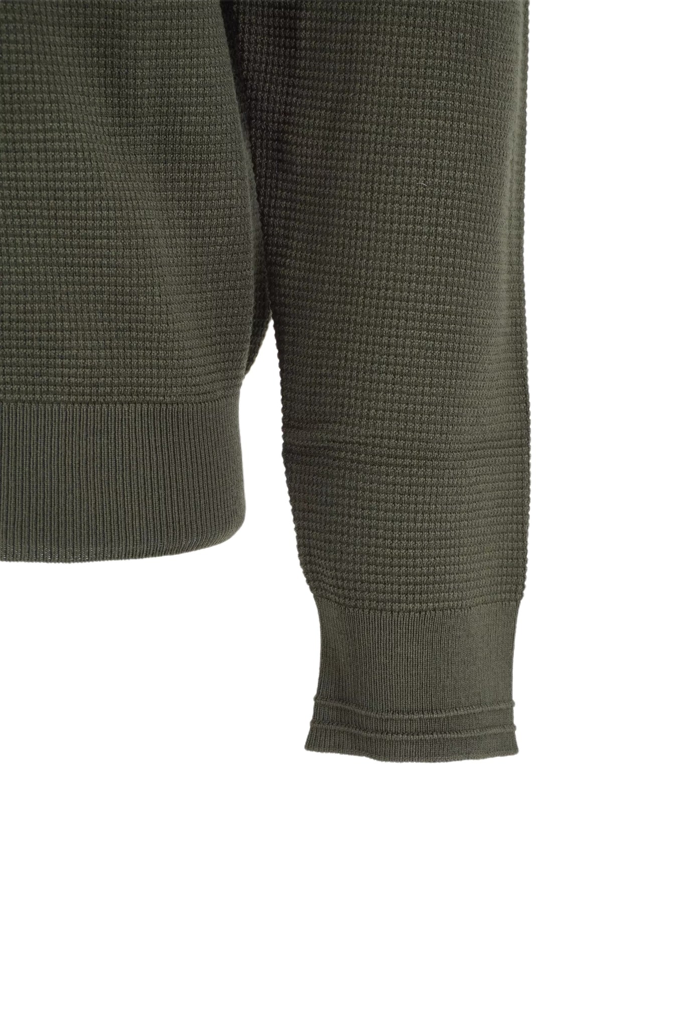 Maglia Girocollo con Tessuto Tramato Refrigue / Verde - Ideal Moda