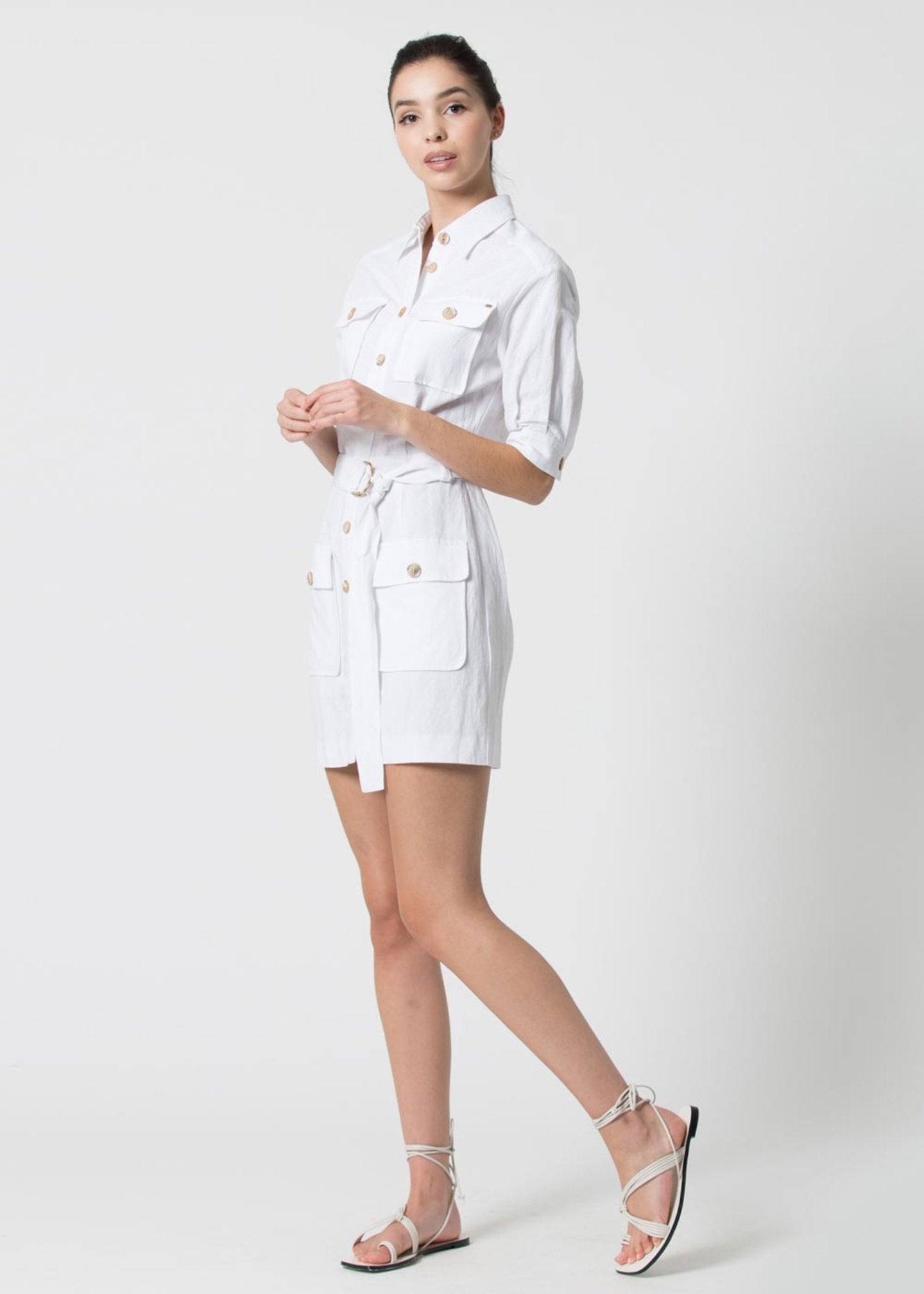 Abito Chemisier Kocca / Bianco - Ideal Moda