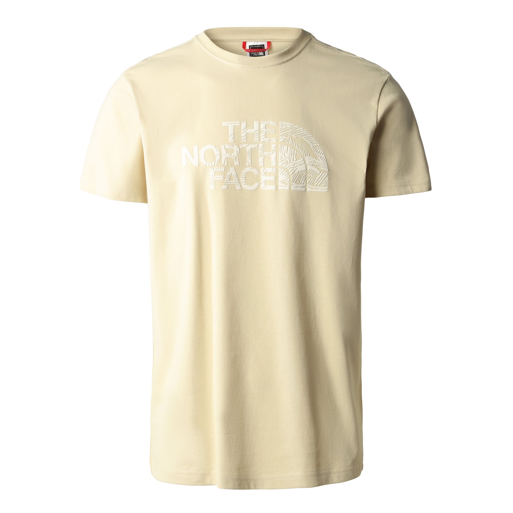 T-Shirt Woodcut Dome con Logo The North Face / Beige - Ideal Moda