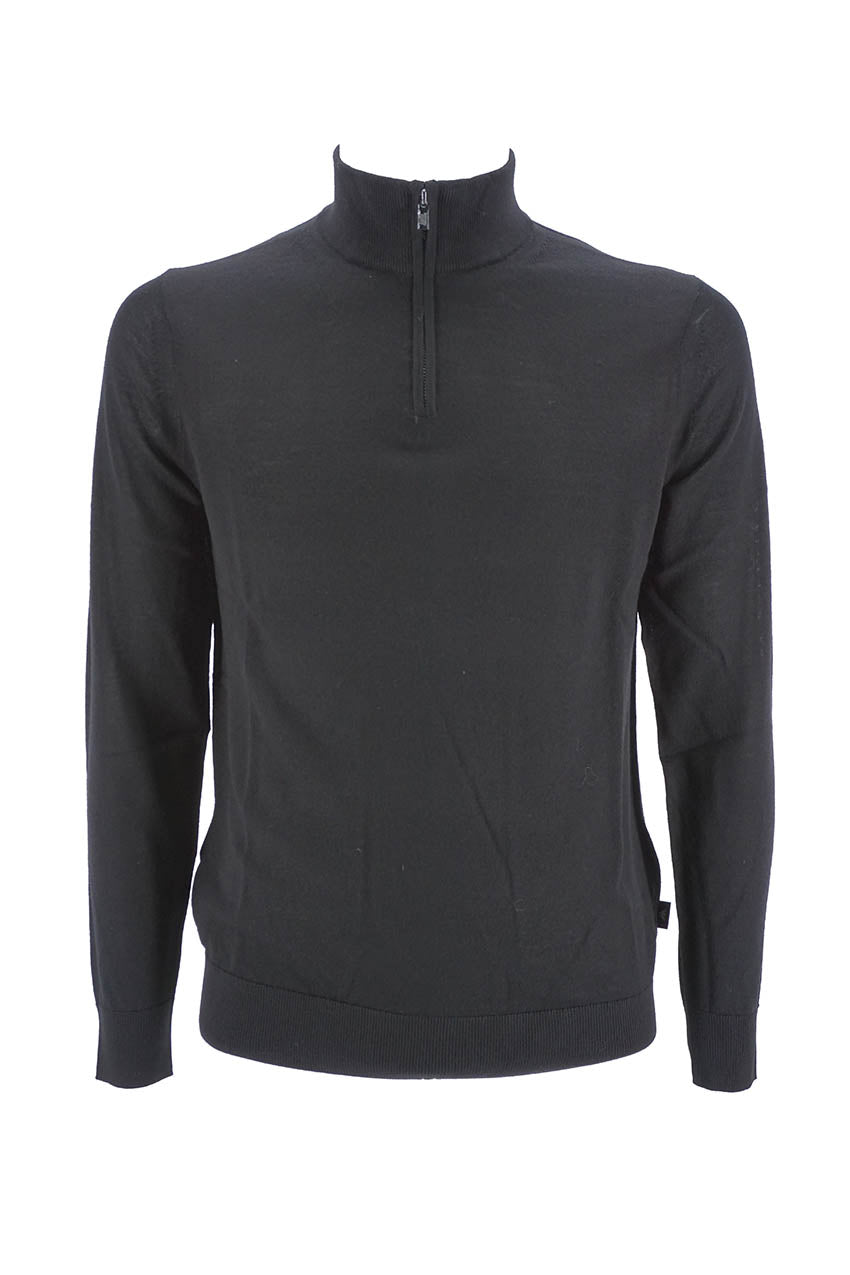 Maglia Emporio Armani Mezza Zip / Nero - Ideal Moda